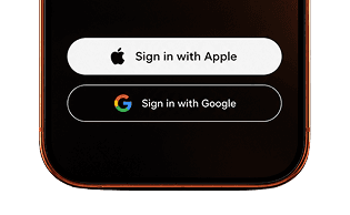 Sign in with Apple or Google